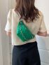 Quilted Pattern Chain Decor Fanny Pack