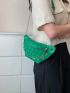 Quilted Pattern Chain Decor Fanny Pack