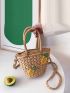 Mini Pineapple Decor Straw Bag