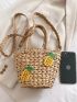 Mini Pineapple Decor Straw Bag