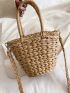 Mini Pineapple Decor Straw Bag