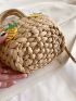 Mini Pineapple Decor Straw Bag