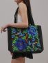 Floral Pattern Shopper Bag