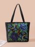 Floral Pattern Shopper Bag