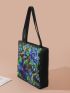 Floral Pattern Shopper Bag