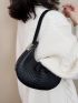 Snakeskin Embossed Hobo Bag