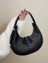 Snakeskin Embossed Hobo Bag