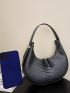 Snakeskin Embossed Hobo Bag