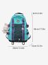 Letter Patch Drawstring Design Backpack