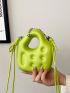 Mini Neon Green Embossed Detail Novelty Bag