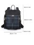 Plaid Graphic Zip Front Backpack