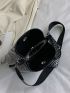 Mini Rhinestone Decor Bucket Bag