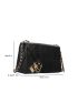 Mini Quilted Metal Lock Flap Square Bag