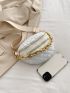 Chain Decor Quilted Fanny Pack