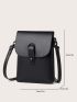 Mini Litchi Embossed Flap Square Bag