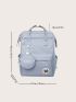 Patch Detail Classic Backpack With Coin Purse