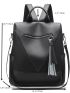 Tassel Decor Functional Backpack