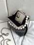 Mini Faux Pearl Decor Square Bag