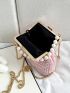 Mini Faux Pearl Decor Square Bag