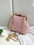 Mini Faux Pearl Decor Square Bag