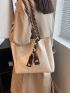 Twilly Scarf Decor Shoulder Tote Bag