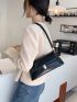 Minimalist Flap Baguette Bag