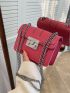 Mini Neon Pink Chain Flap Square Bag