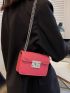 Mini Neon Pink Chain Flap Square Bag