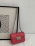 Mini Neon Pink Chain Flap Square Bag