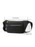 Minimalist Double Zipper Fanny Pack