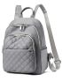 Quilted Pattern Pocket Front Backpack