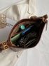 Litchi Embossed Vintage Design Hobo Bag