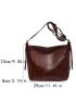 Litchi Embossed Vintage Design Hobo Bag