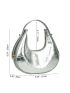 Metallic Crocodile Embossed Hobo Bag