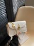 Lock Decor Chain Flap Square Bag