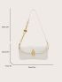 Lock Decor Chain Flap Square Bag