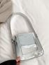 Mini Metallic Zipper Shoulder Bag