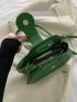 Crocodile Embossed Top Handle Novelty Bag
