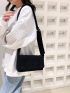 Snap Button Flap Square Bag