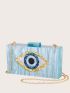 Eye Pattern Chain Box Bag