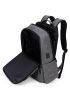 Men Metal Letter Decor Functional Backpack