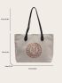 Letter Graphic Shopper Bag