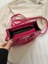 Mini Neon Pink Metal Decor Square Bag