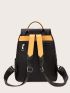 Tassel Decor Flap Backpack Fashionable