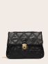 Quilted Pattern Chain Square Bag