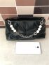 Faux Pearl Decor Ruched Bag