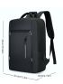 Colorblock Laptop Backpack Waterproof With USB Charging Port For Work