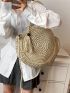 Tassel Decor Straw Bag