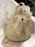 Tassel Decor Straw Bag