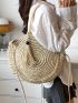 Tassel Decor Straw Bag